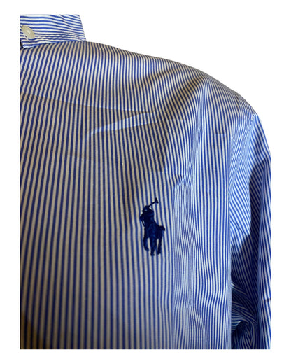 Polo Ralph Lauren Hemd blau weiß gestreift Größe M