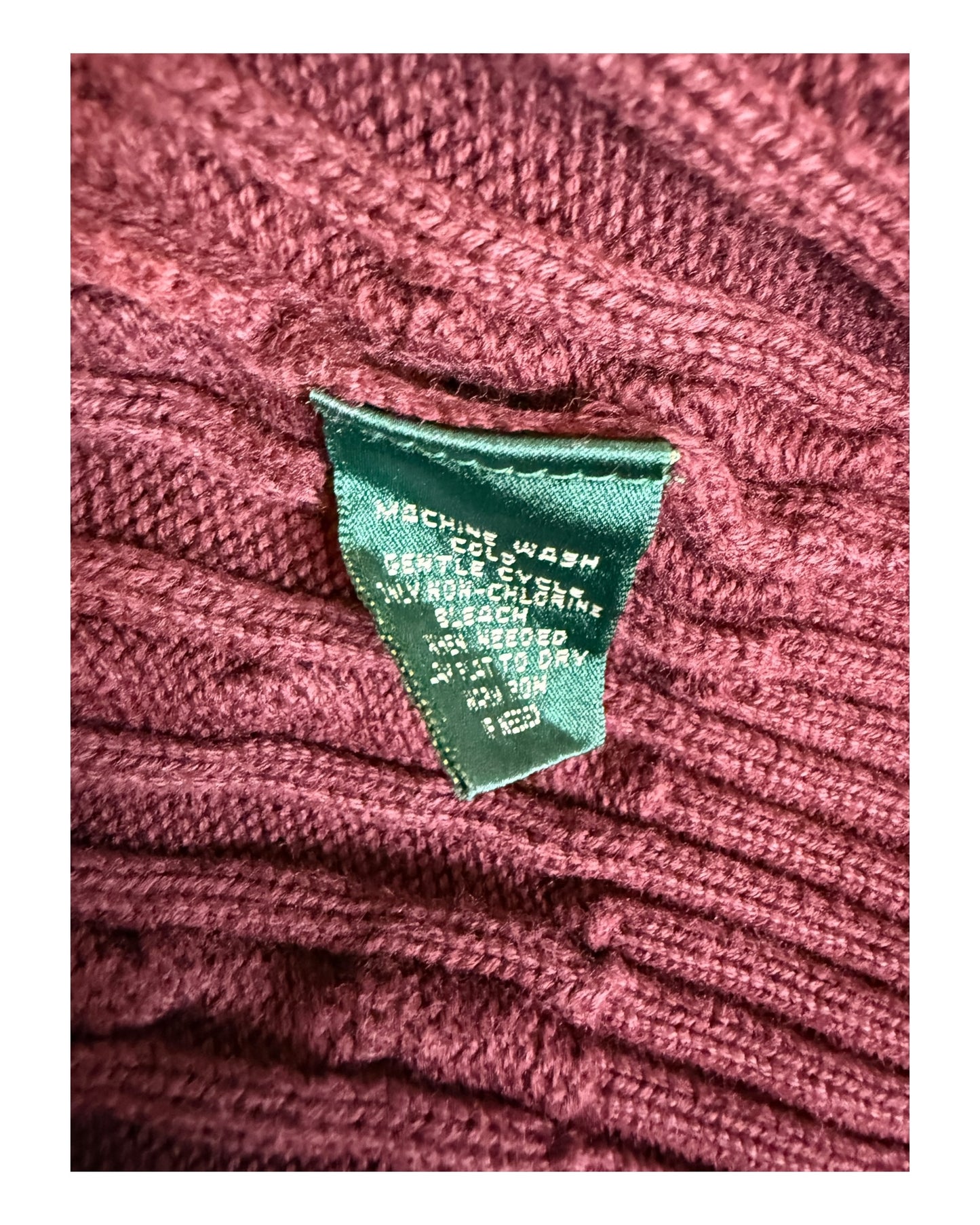 Polo Ralph Lauren Zopfmuster Pullover rot Größe XL