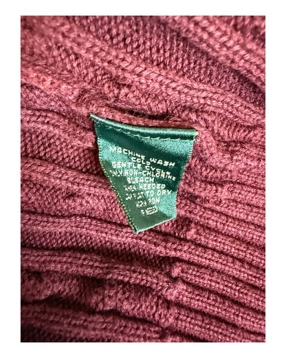 Polo Ralph Lauren Zopfmuster Pullover rot Größe XL