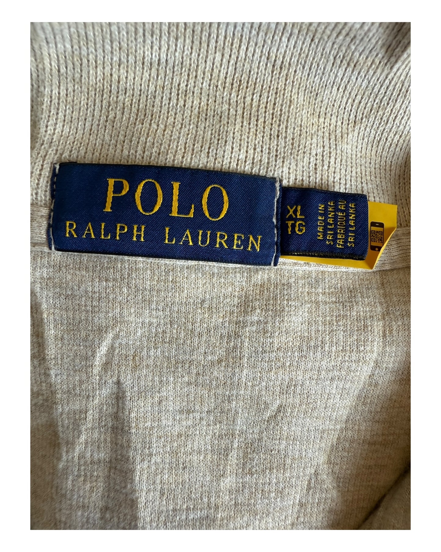 Polo Ralph Lauren Half Zip Pullover beige Größe XL