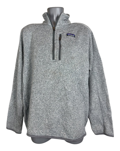 Patagonia Fleece Half Zip Pullover grau Größe L