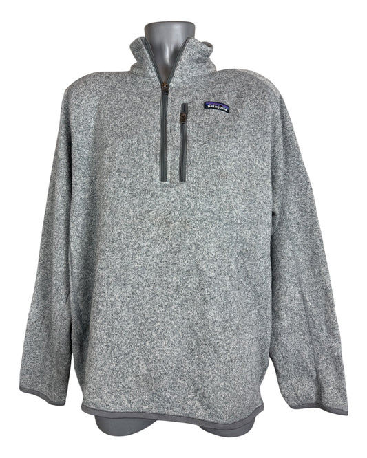 Patagonia Fleece Half Zip Pullover grau Größe L