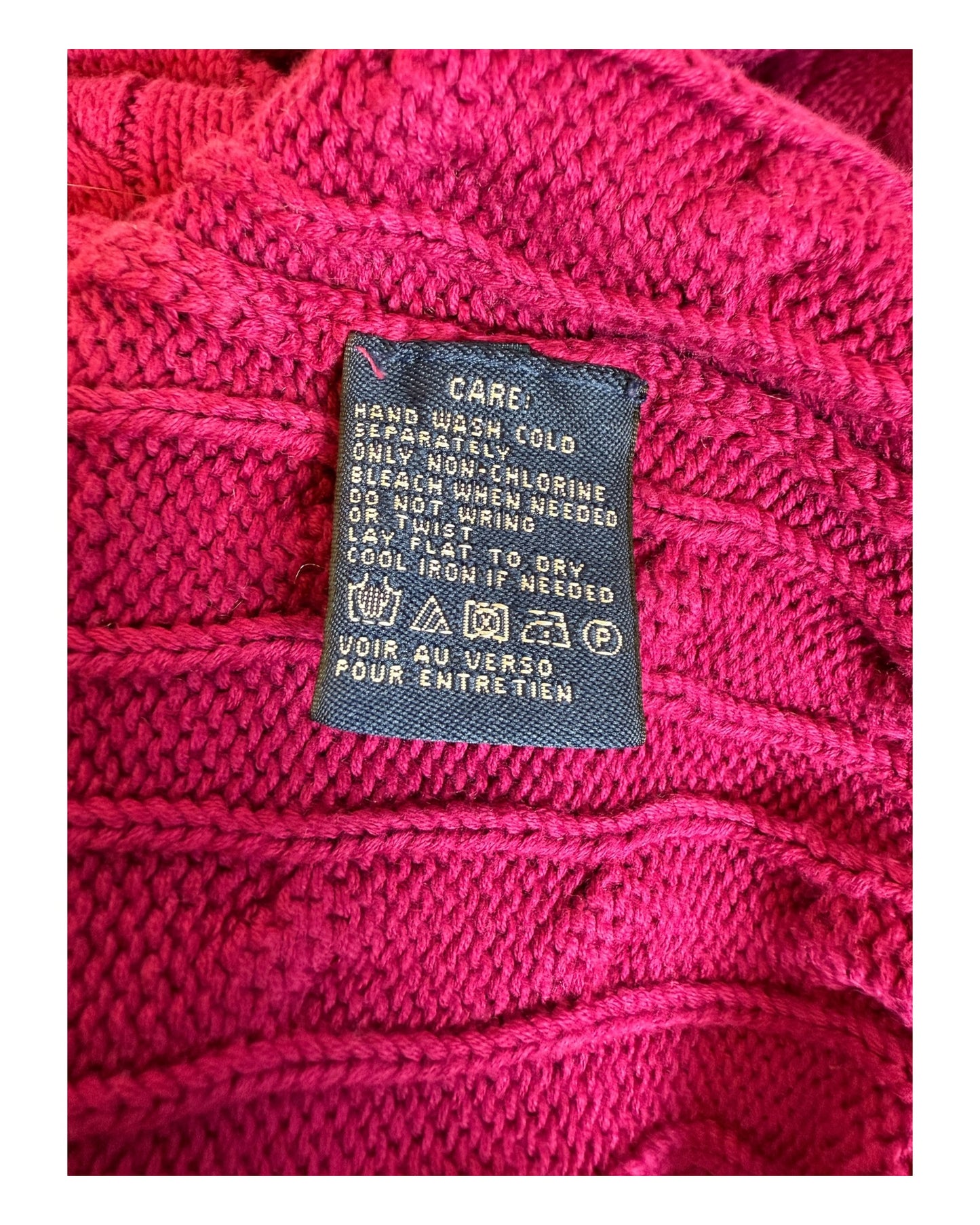Polo Ralph Lauren Zopfmuster Pullover pink Größe S