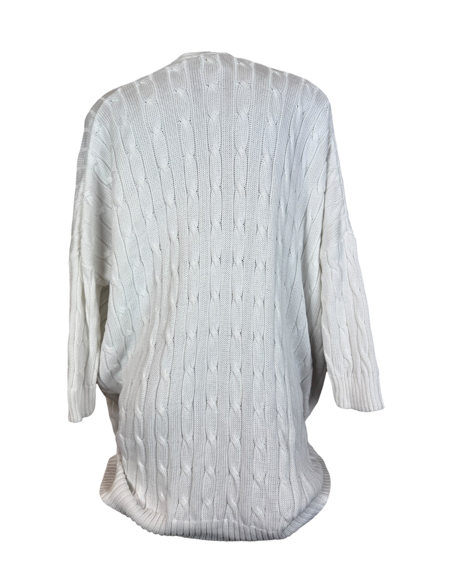 Polo Ralph Lauren Zopfmuster Cardigan weiss Größe M