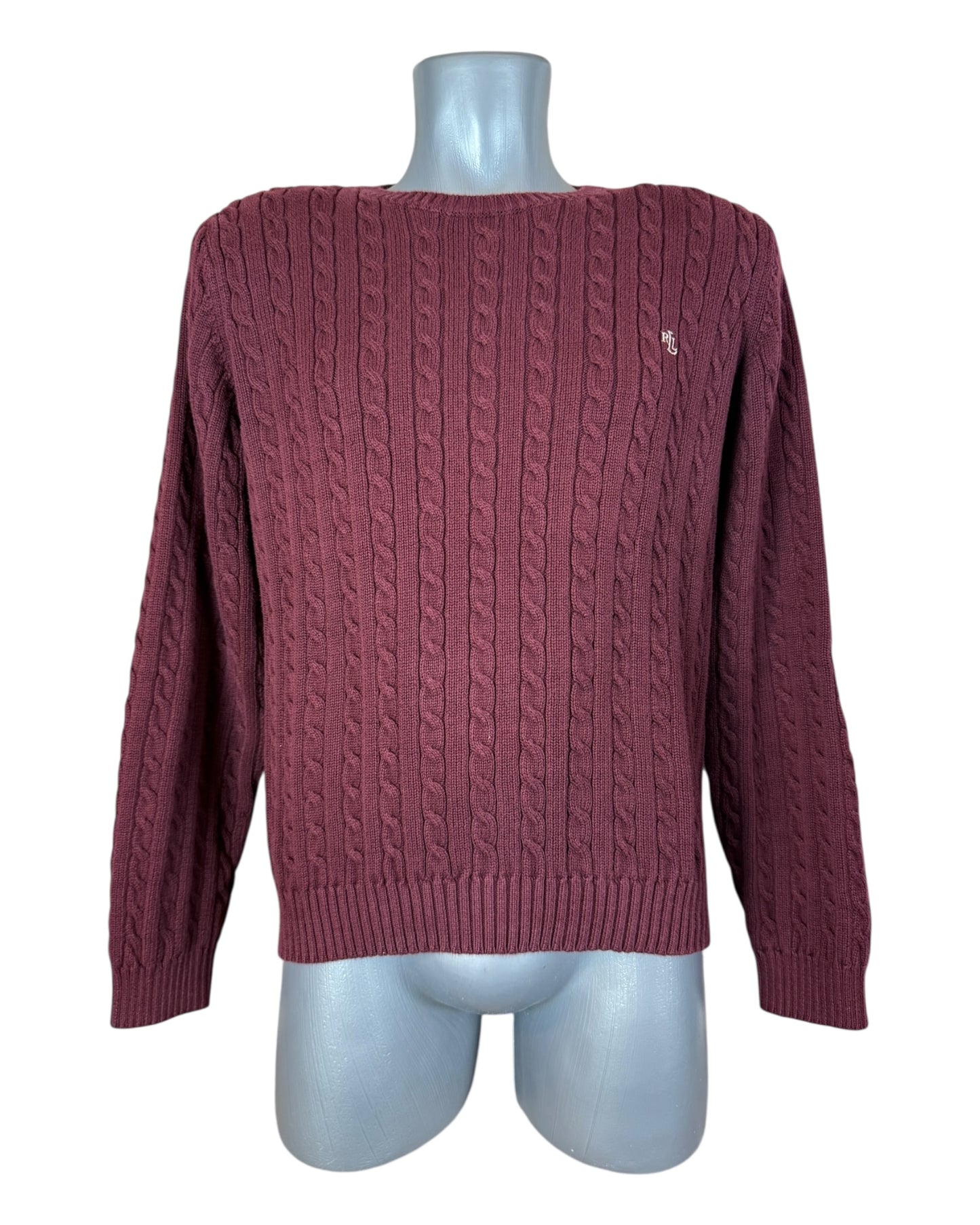 Polo Ralph Lauren Zopfmuster Pullover rot Größe XL