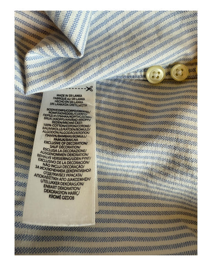Polo Ralph Lauren Oxfordhemd hellblau weiß gestreift Größe L