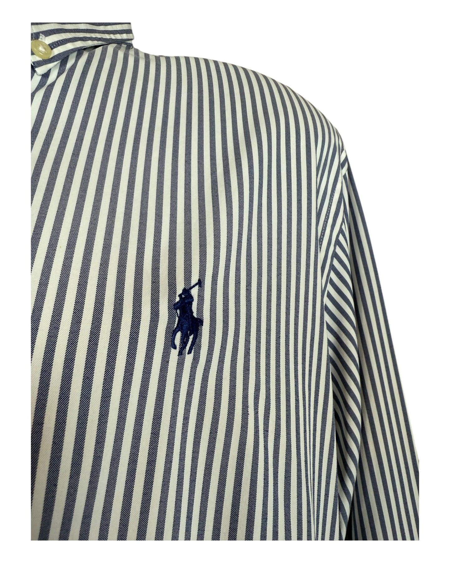 Polo Ralph Lauren Hemd blau weiß gestreift Größe L