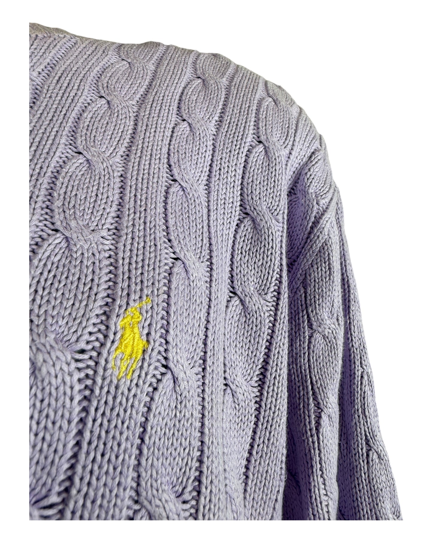 Polo Ralph Lauren Zopfmuster Pullover flieder Größe L