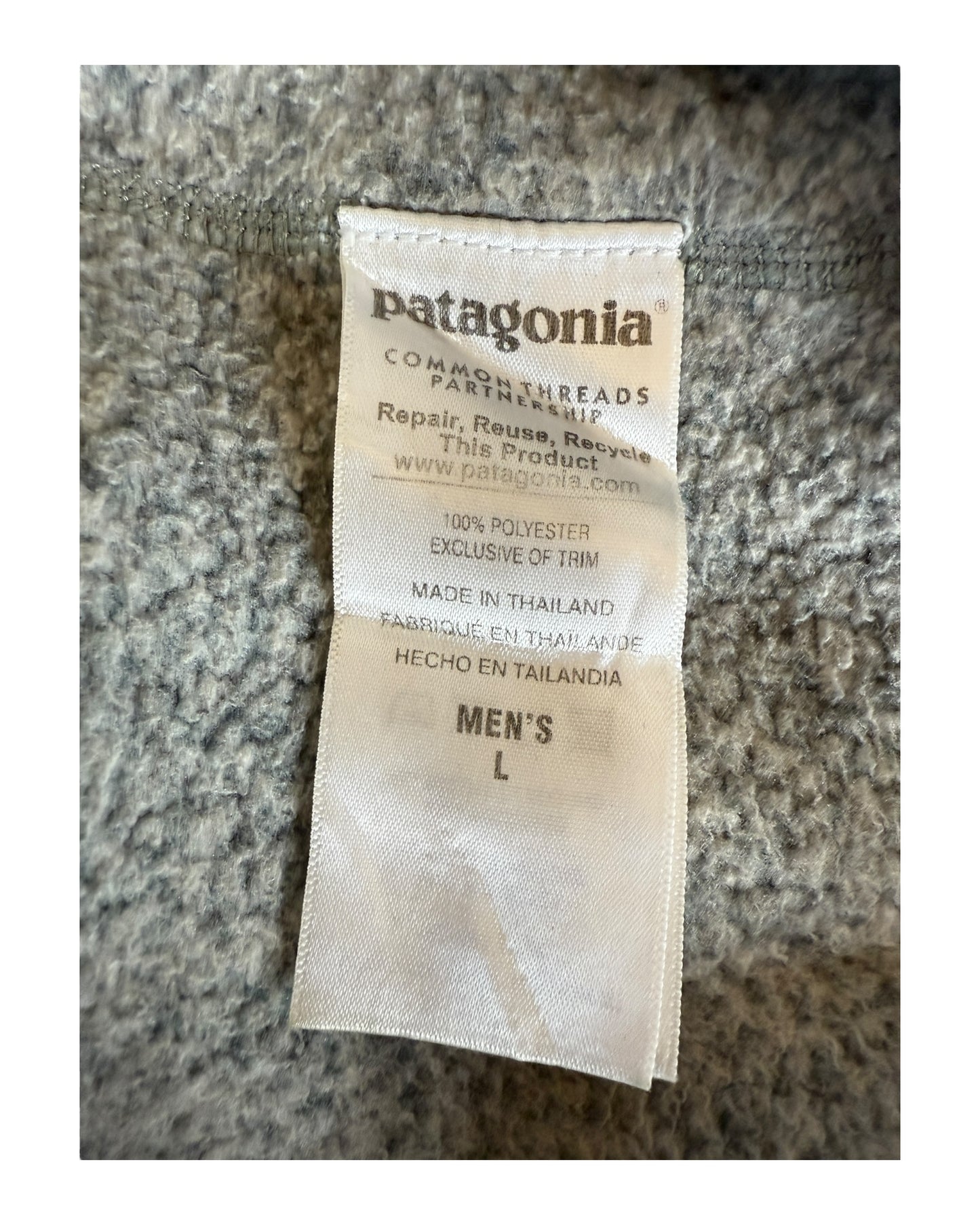 Patagonia Fleece Half Zip Pullover grau Größe L