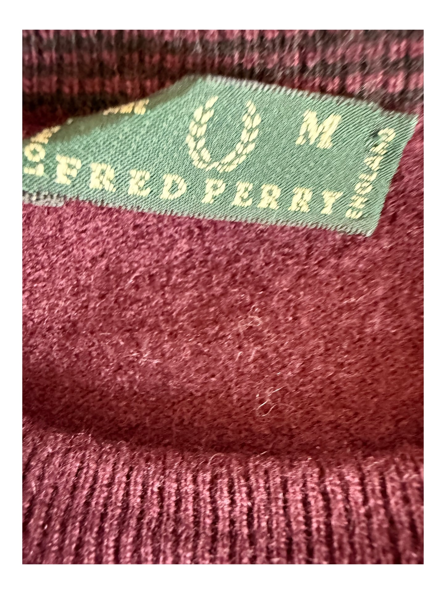 Fred Perry Pullover bordeauxrot Größe M
