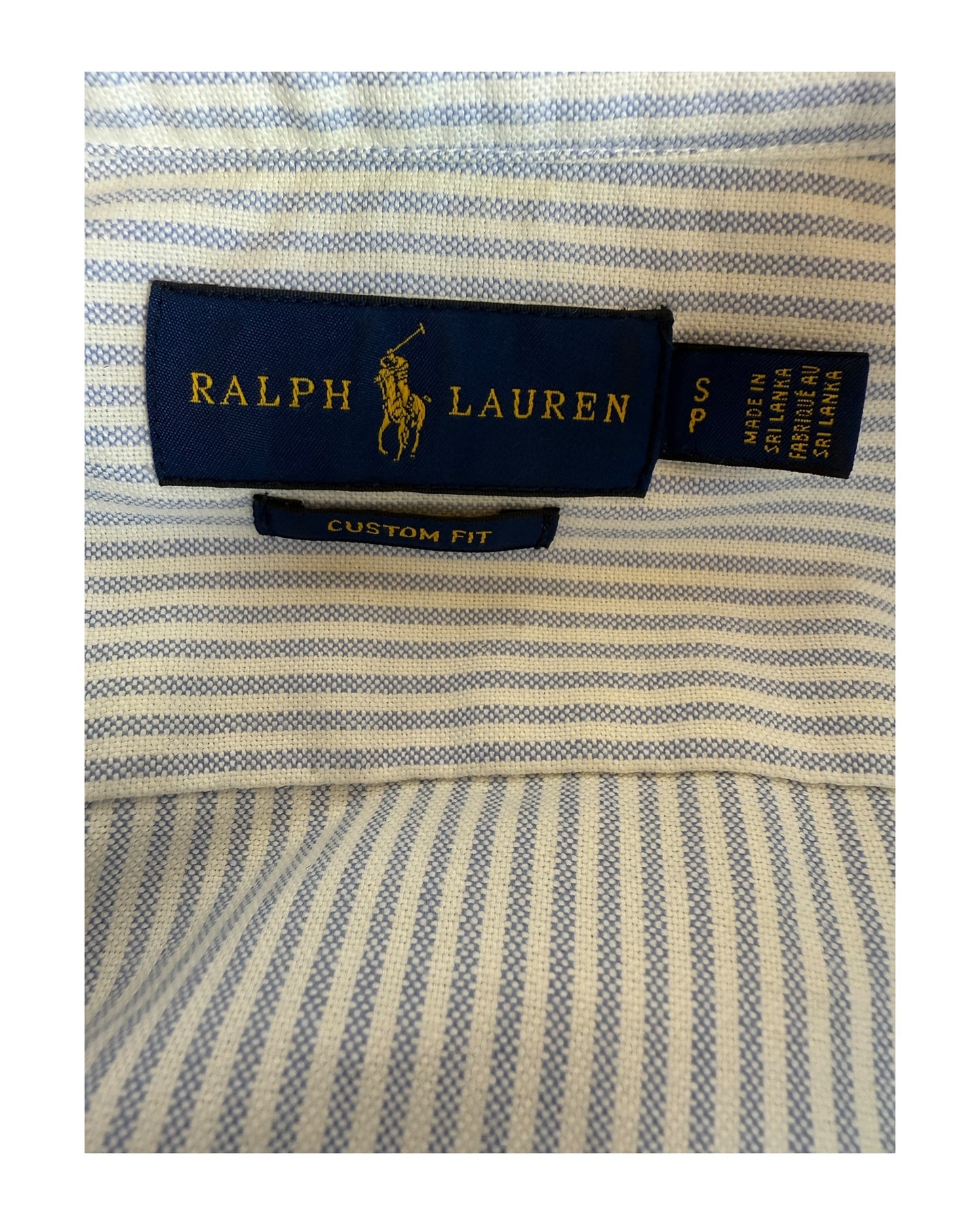 Polo Ralph Lauren Oxford Bluse hellblau weiß gestreift Größe S