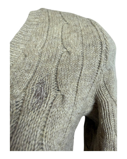Polo Ralph Lauren Zopfmuster Pullover beige Größe M
