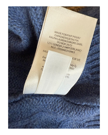 Polo Ralph Lauren Zopfmuster Pullover blau Größe S