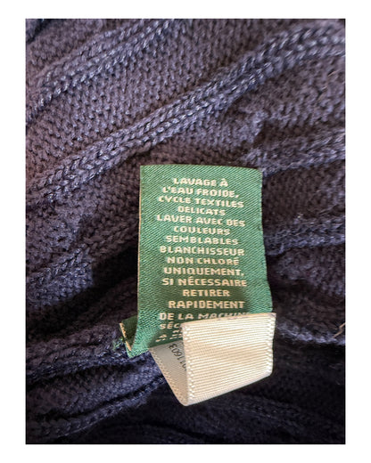 Polo Ralph Lauren Zopfmuster Strickjacke marineblau Größe S