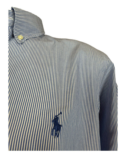Polo Ralph Lauren Hemd blau weiß gestreift Größe L