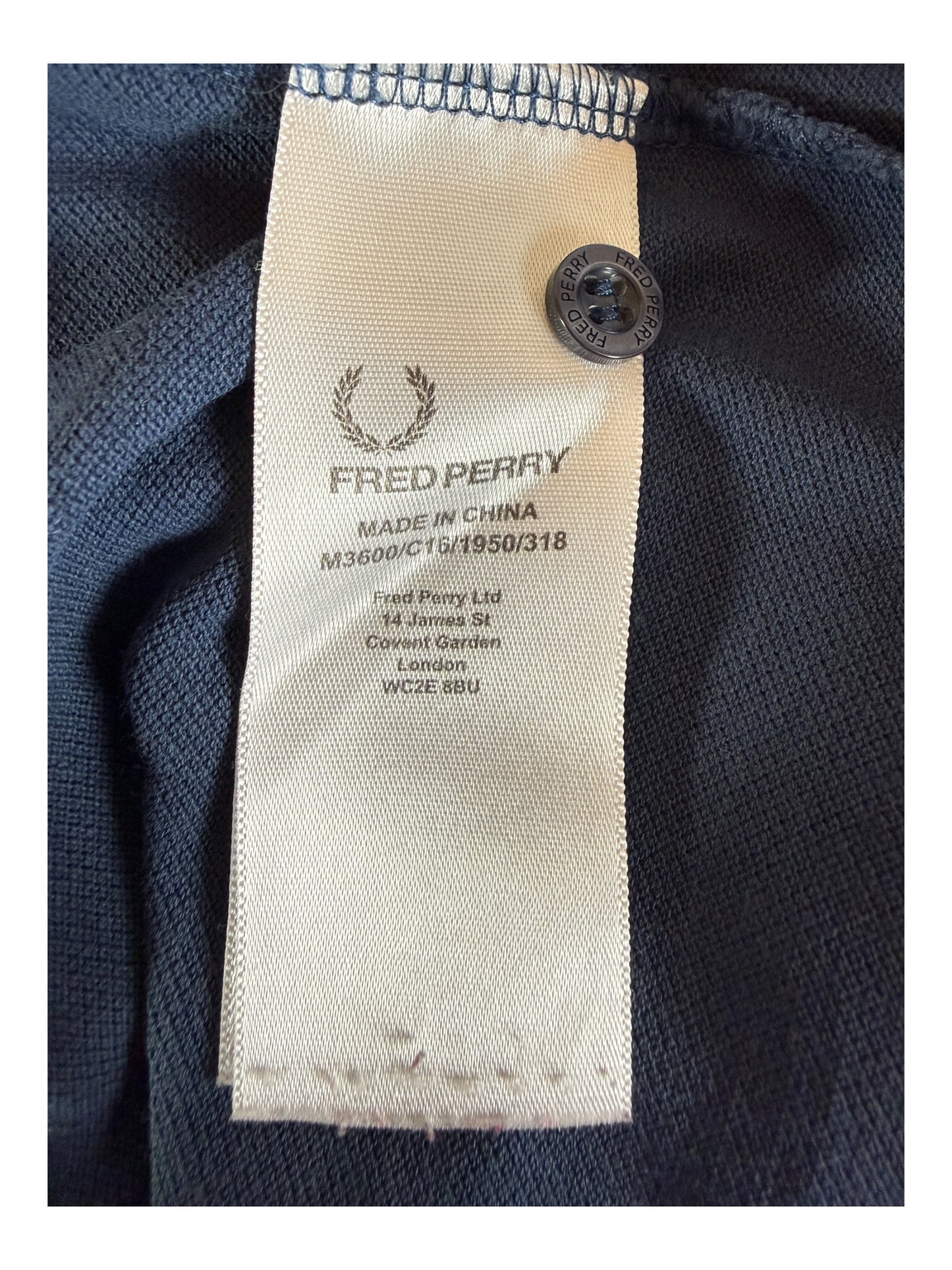 Fred Perry Poloshirt blau Größe L