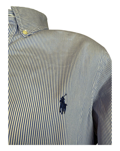 Polo Ralph Lauren Hemd blau weiß gestreift Größe L