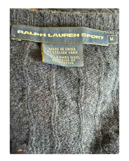 Polo Ralph Lauren Zopfmuster Pullover marineblau Größe M