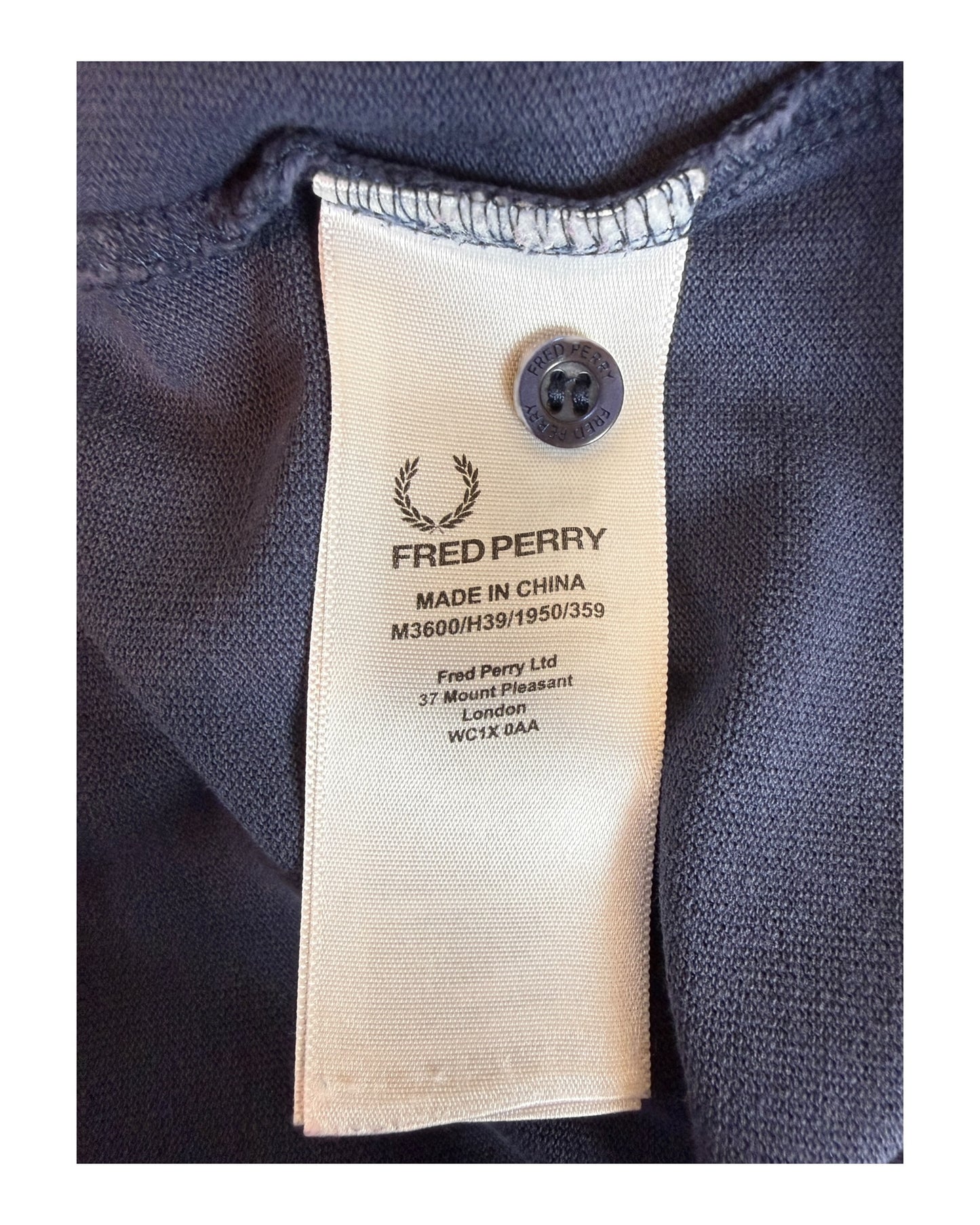 Fred Perry Poloshirt marineblau Größe M