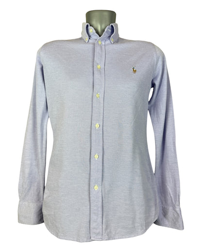 Polo Ralph Lauren Knit Oxford Bluse flieder Größe M