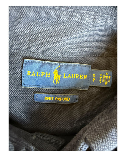 Polo Ralph Lauren Knit Oxfordhemd Bluse marineblau Größe S