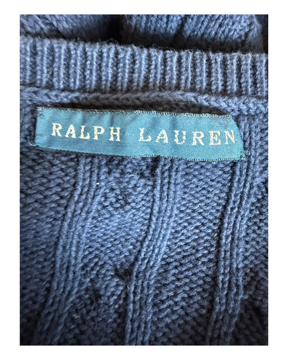 Polo Ralph Lauren Zopfmuster Pullover marineblau Größe L