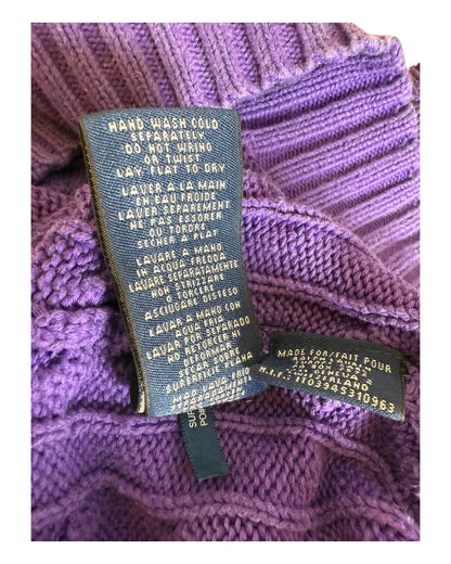 Polo Ralph Lauren Zopfmuster Pullover violett Größe M