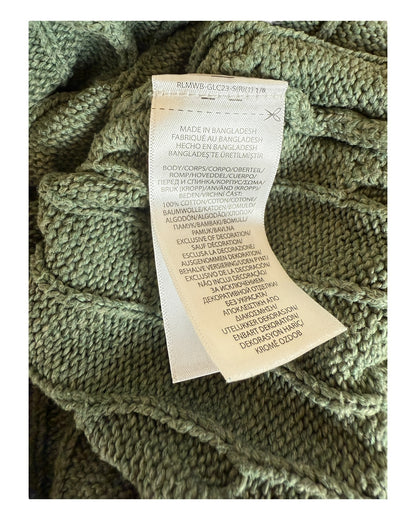 Polo Ralph Lauren Zopfmuster Pullover grün Größe L