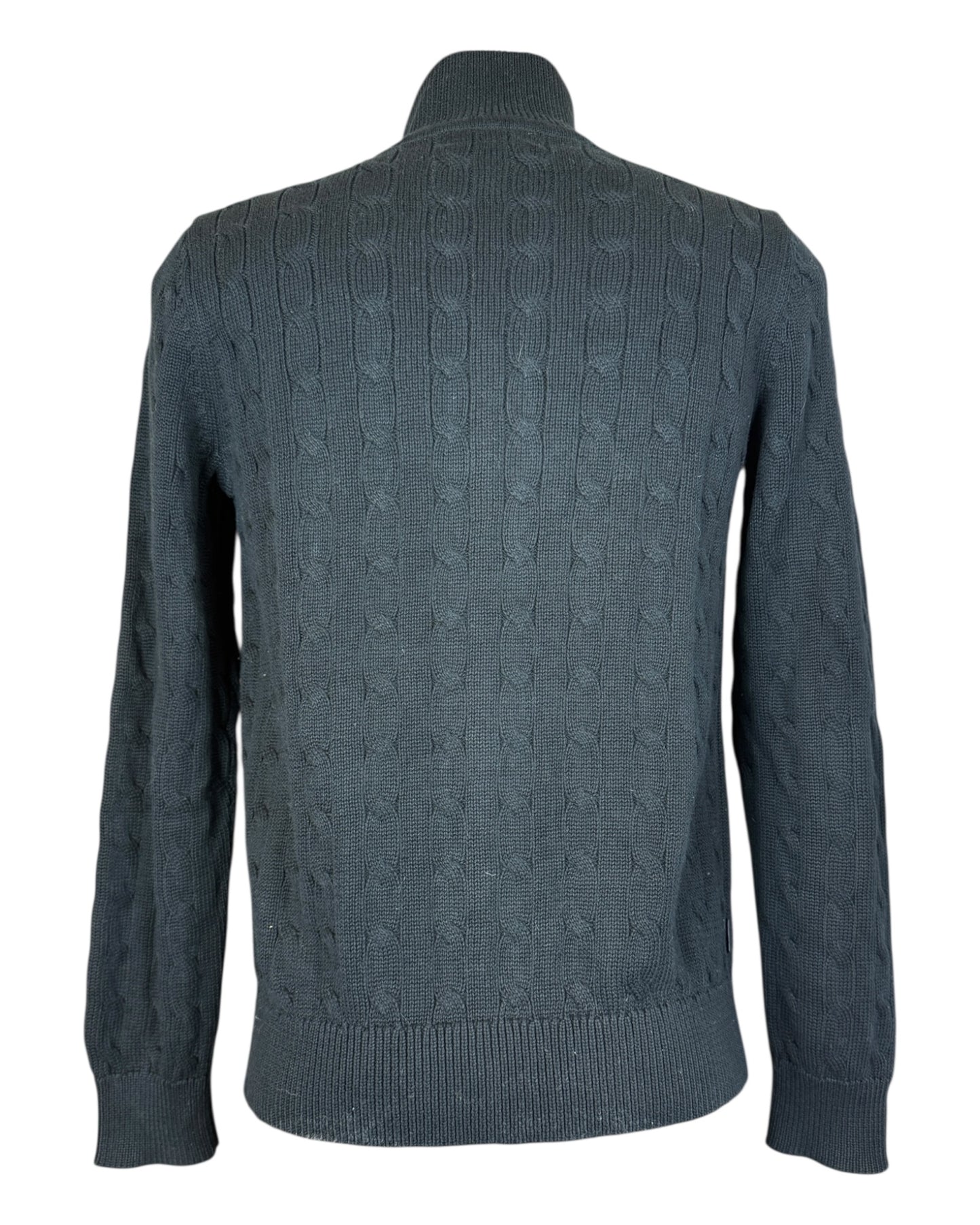 Polo Ralph Lauren Zopfmuster Strickjacke schwarz Größe M