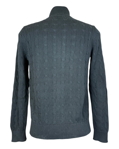 Polo Ralph Lauren Zopfmuster Strickjacke schwarz Größe M