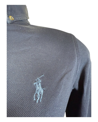 Polo Ralph Lauren Knit Oxford Bluse marineblau Größe M