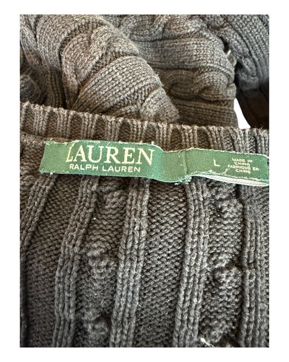 Polo Ralph Lauren Zopfmuster Pullover schwarz Größe L