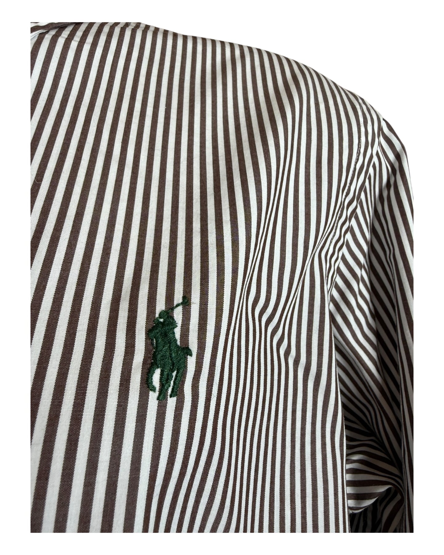 Polo Ralph Lauren Hemd braun weiß gestreift Größe M