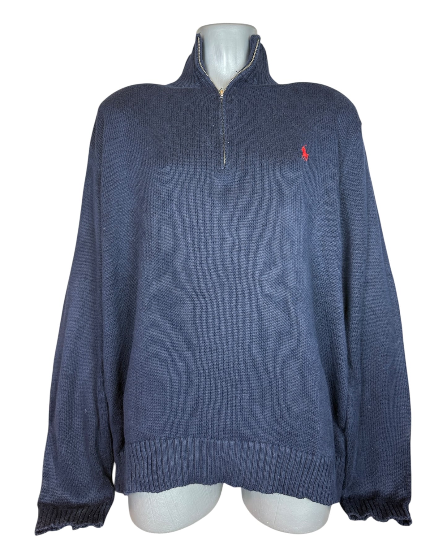 Polo by Ralph Lauren Half Zip Pullover marineblau Größe L