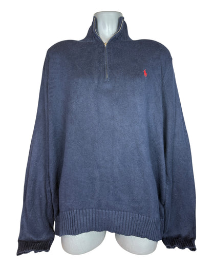 Polo by Ralph Lauren Half Zip Pullover marineblau Größe L