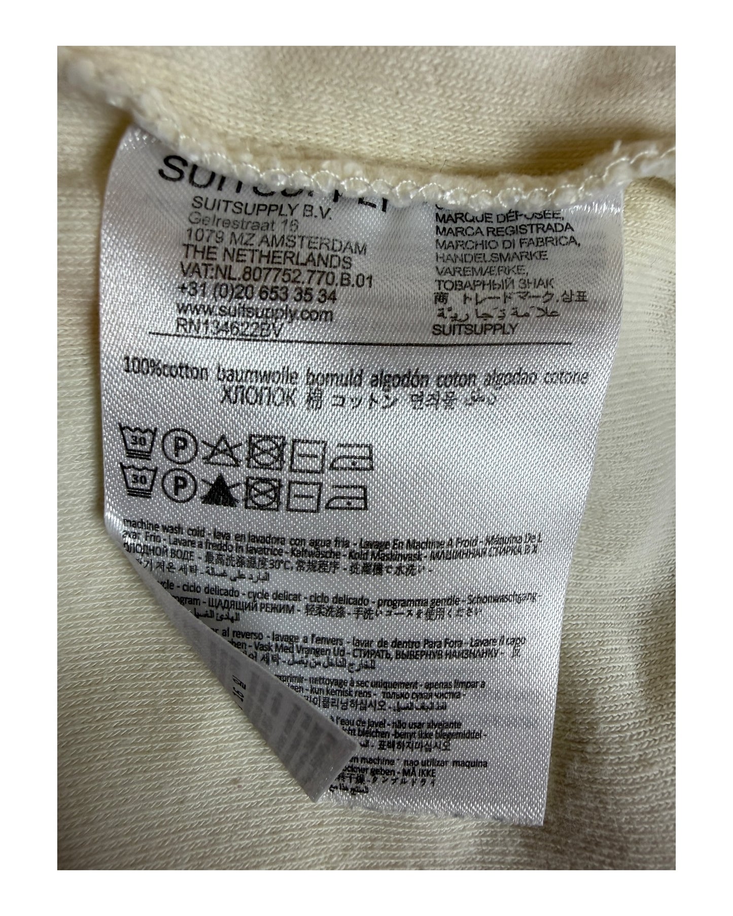 Suit Supply Poloshirt creme Größe L