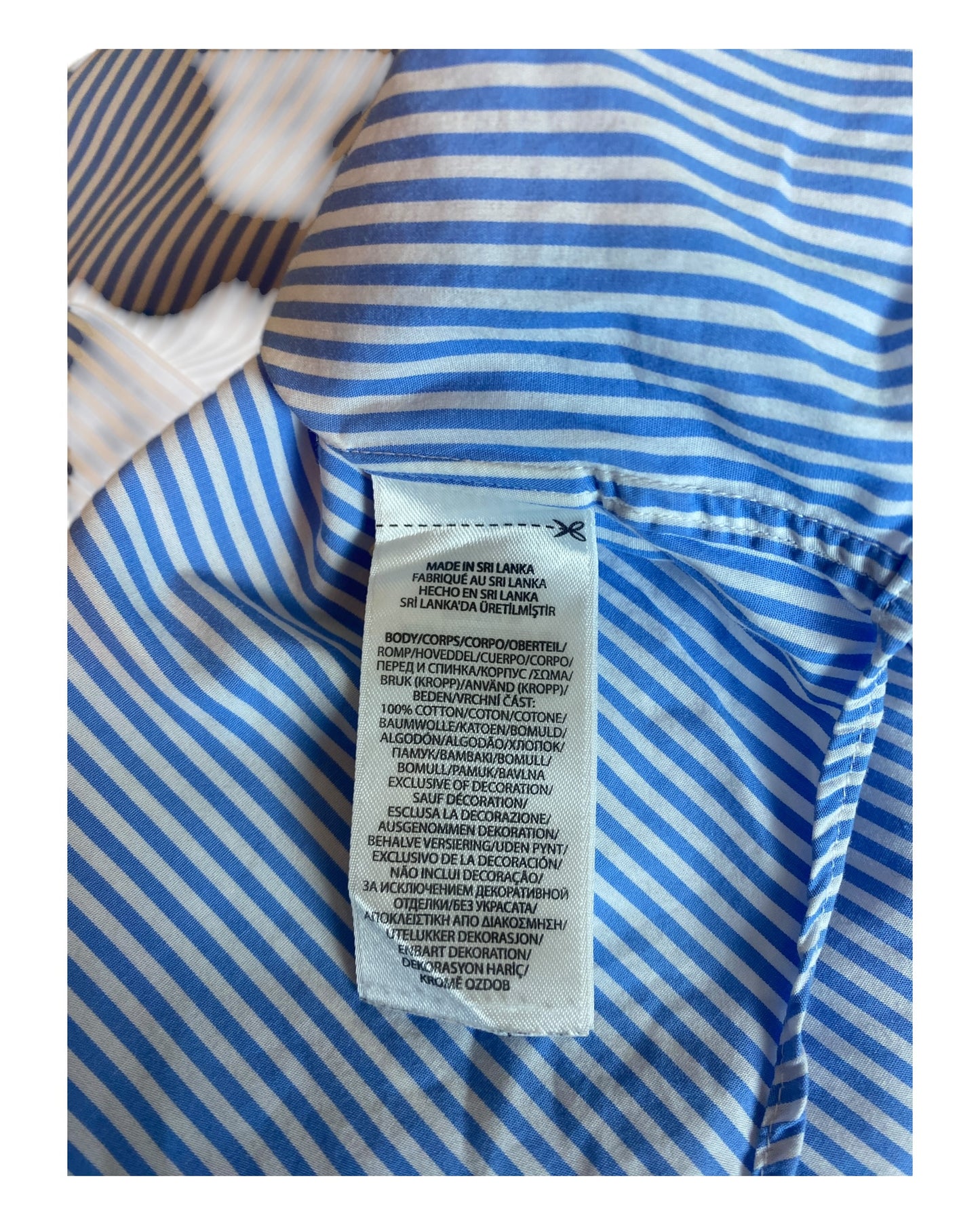 Polo Ralph Lauren Hemd blau weiß gestreift Größe M
