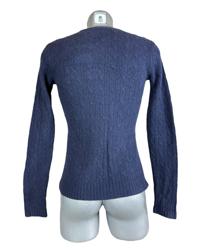 Polo Ralph Lauren Zopfmuster Pullover marineblau Größe M