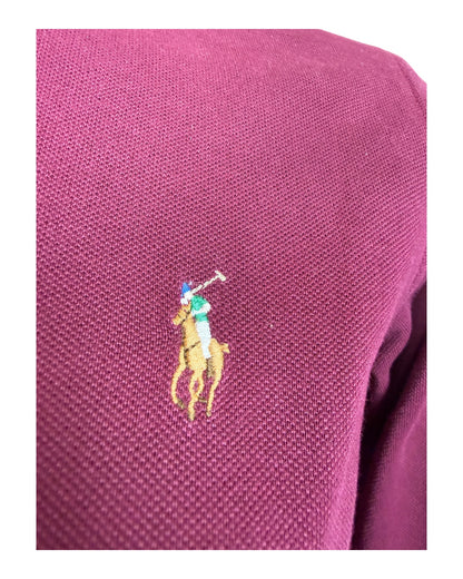Polo Ralph Lauren Knit Oxford Bluse bordeauxrot Größe M
