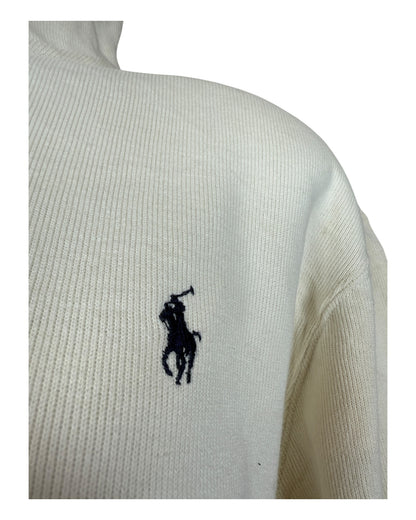 Polo Ralph Lauren Half Zip Pullover weiß Größe XL