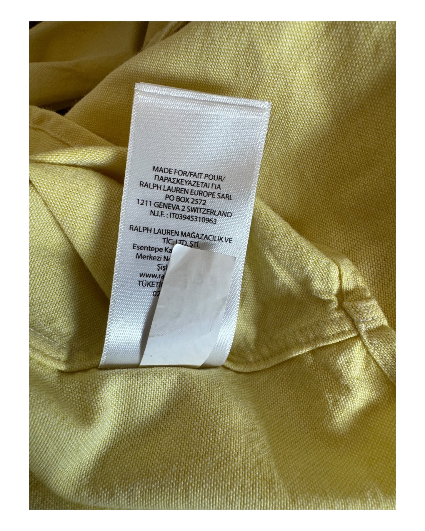 Polo Ralph Lauren Oxfordhemd gelb Größe M