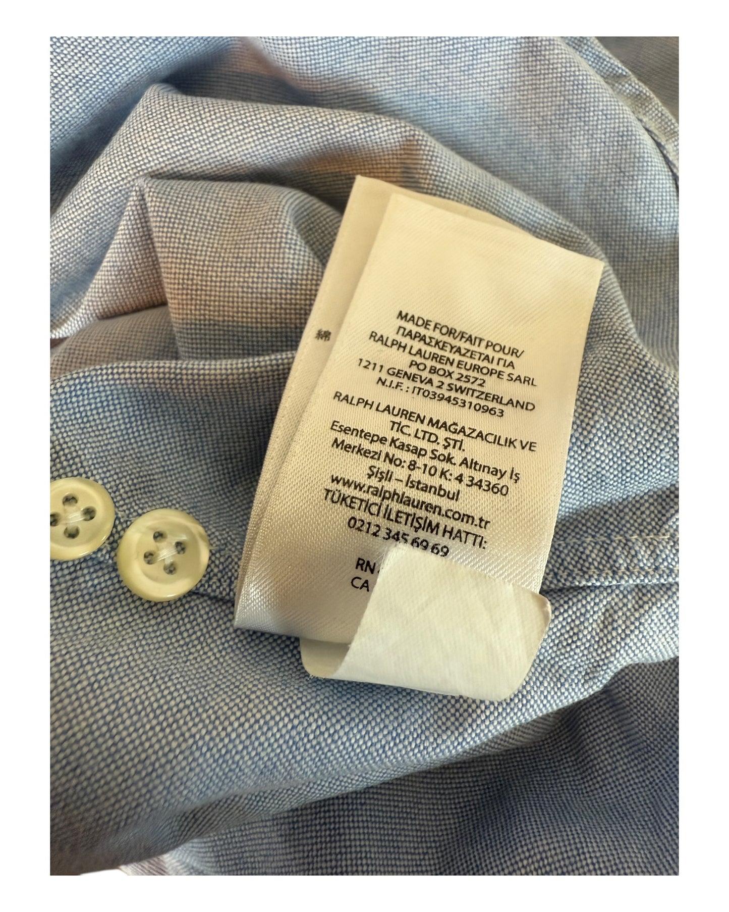 Polo Ralph Lauren Oxfordhemd hellblau Größe M