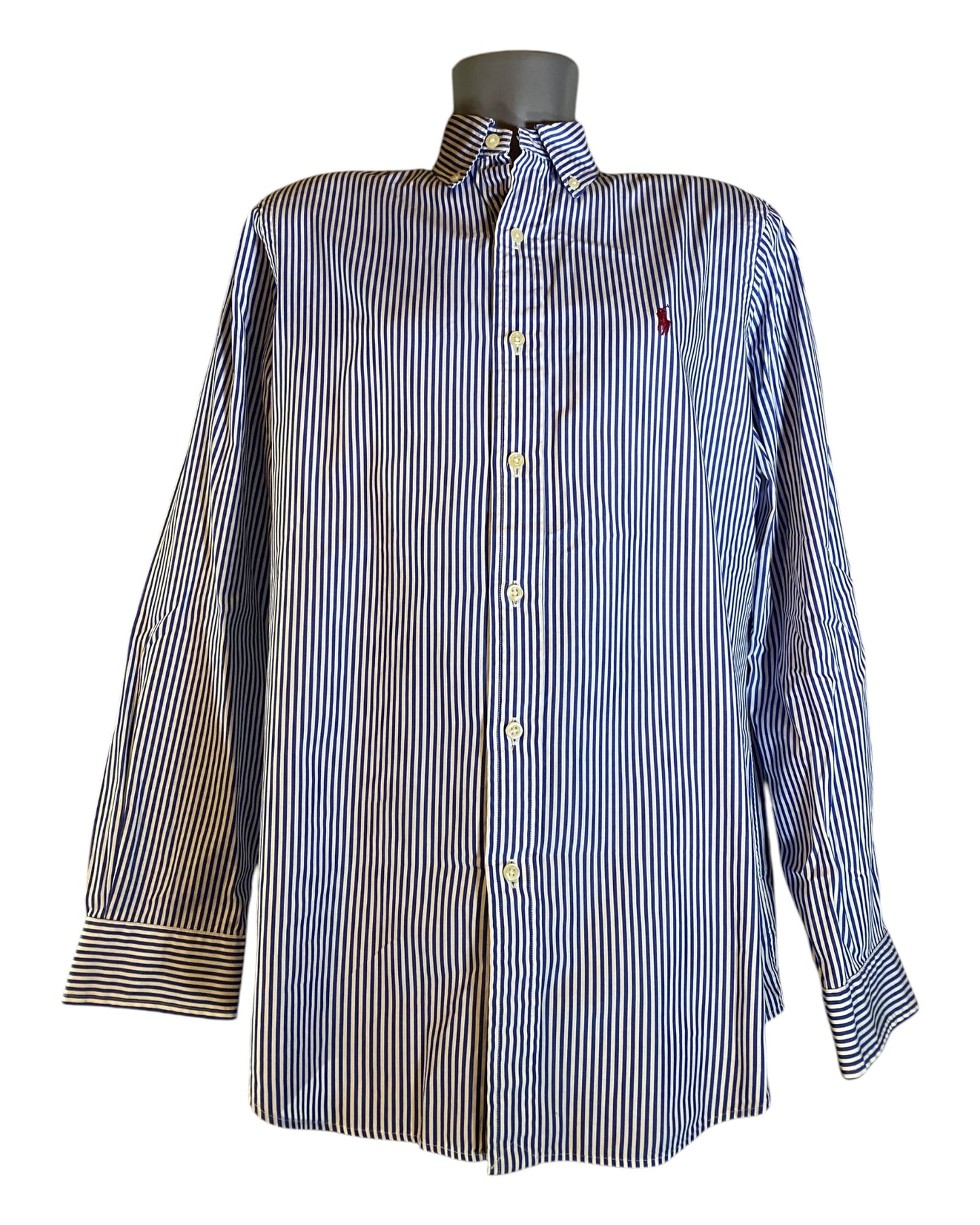 Polo Ralph Lauren Hemd blau weiß gestreift Größe M