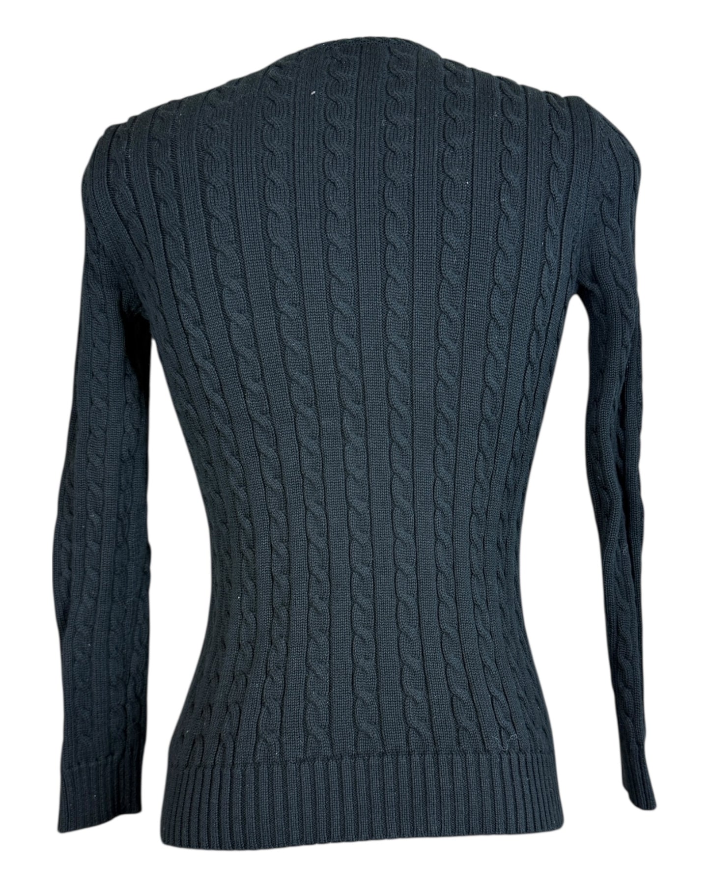 Polo Ralph Lauren Zopfmuster Pullover schwarz Größe S