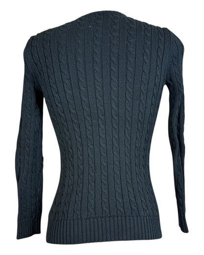 Polo Ralph Lauren Zopfmuster Pullover schwarz Größe S