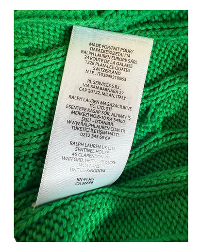 Polo Ralph Lauren Zopfmuster Pullover grün Größe S