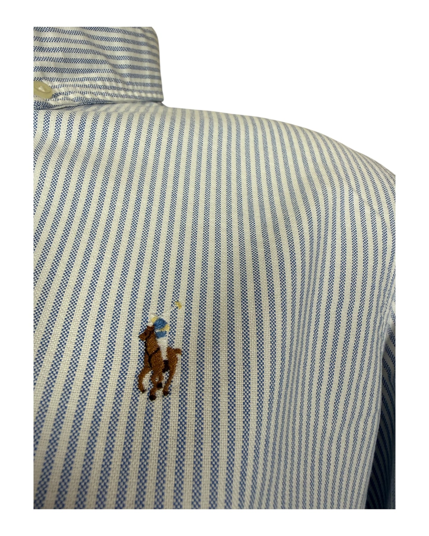 Polo Ralph Lauren Oxford Bluse hellblau weiß gestreift Größe M