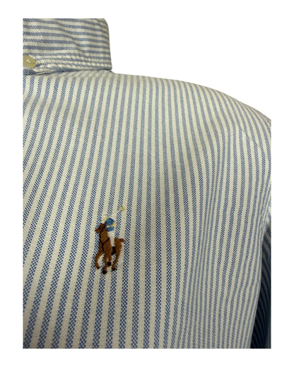Polo Ralph Lauren Oxford Bluse hellblau weiß gestreift Größe M