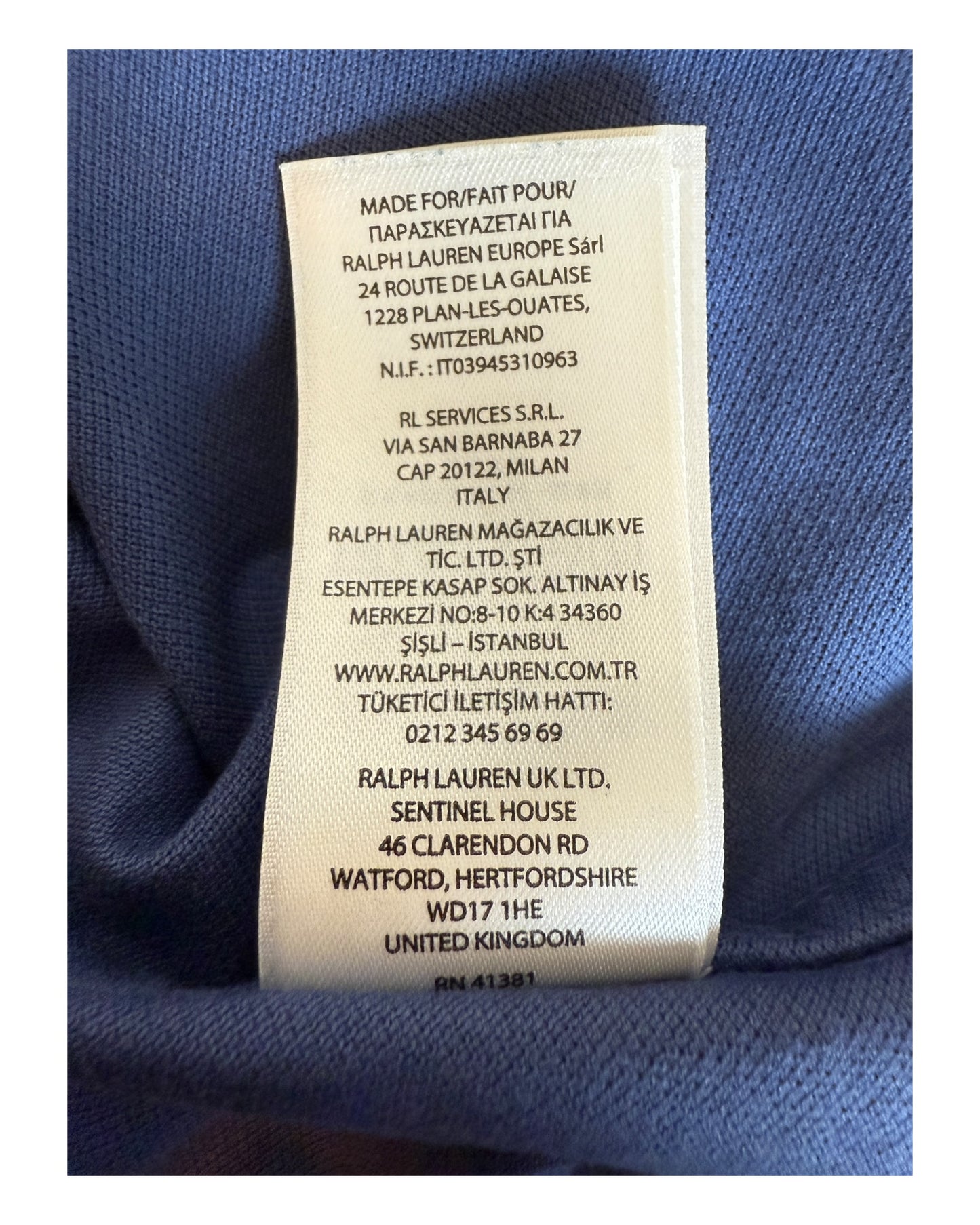 Polo Ralph Lauren Knit Oxford Bluse marineblau Größe S