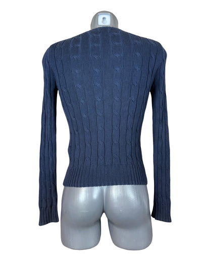 Polo Ralph Lauren Zopfmuster Pullover marineblau Größe S